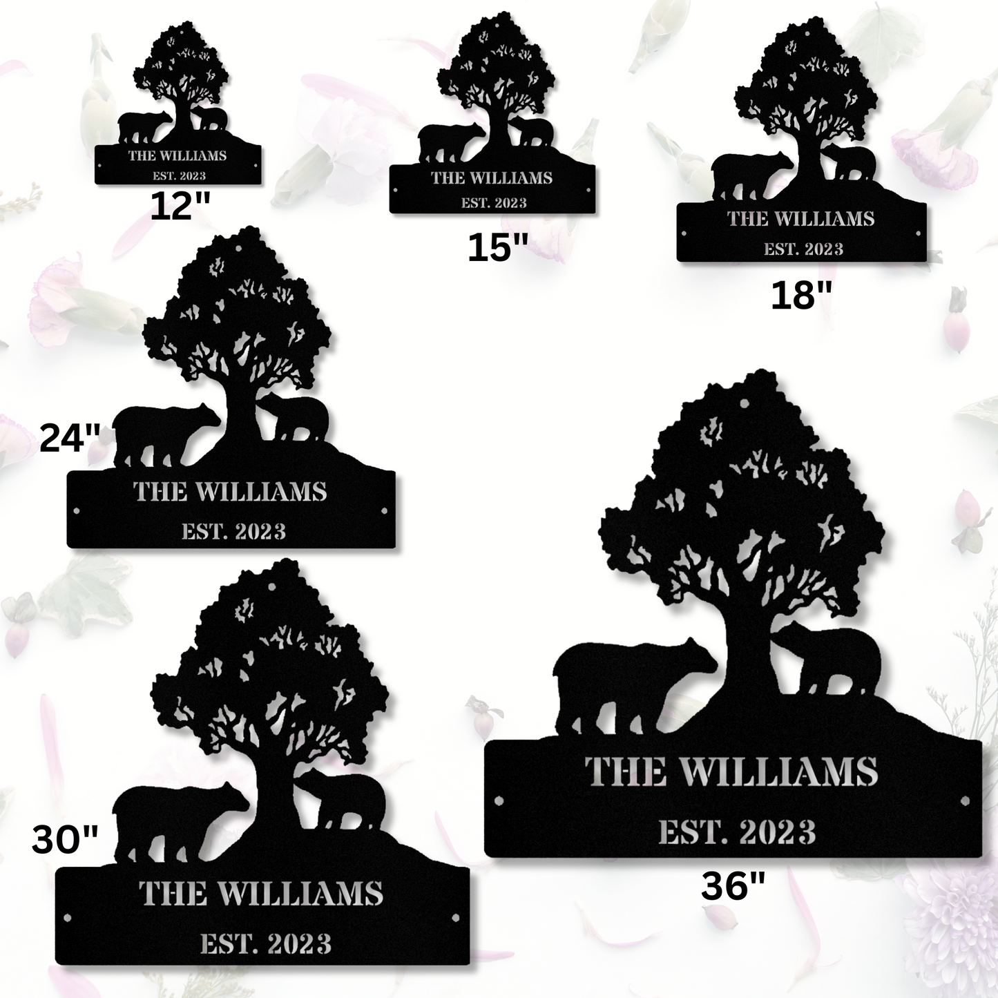 Personalized Bear Metal Sign, Bear Wall Hanging, Large Metal Wall Sign, Living Room Wall Decor, Cabin Metal Sign, Bear Themed Wall Decor