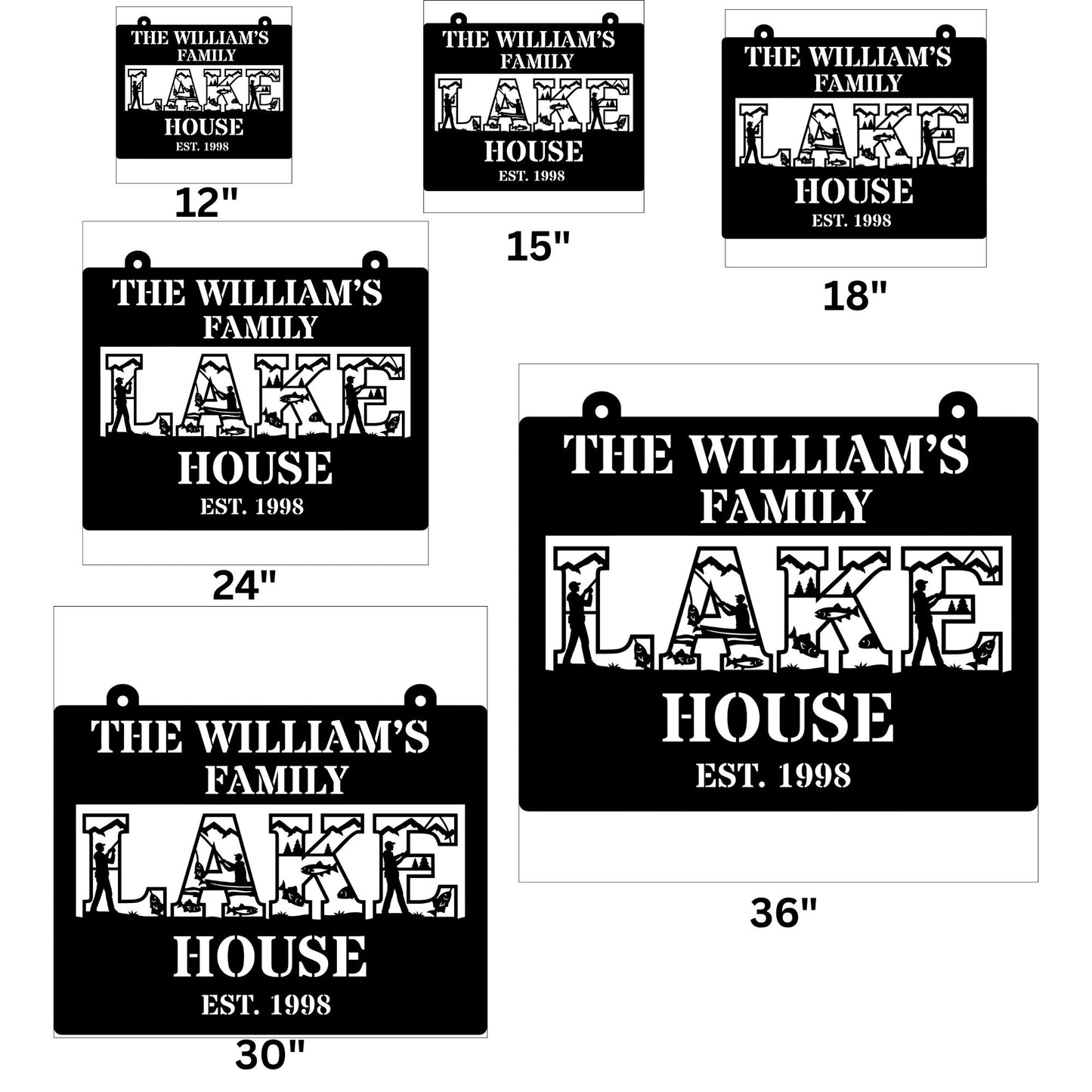 Personalized Lake House Metal Sign, Custom Lake Sign, Lake House Decor, Cabin Sign, Lake Home Gift