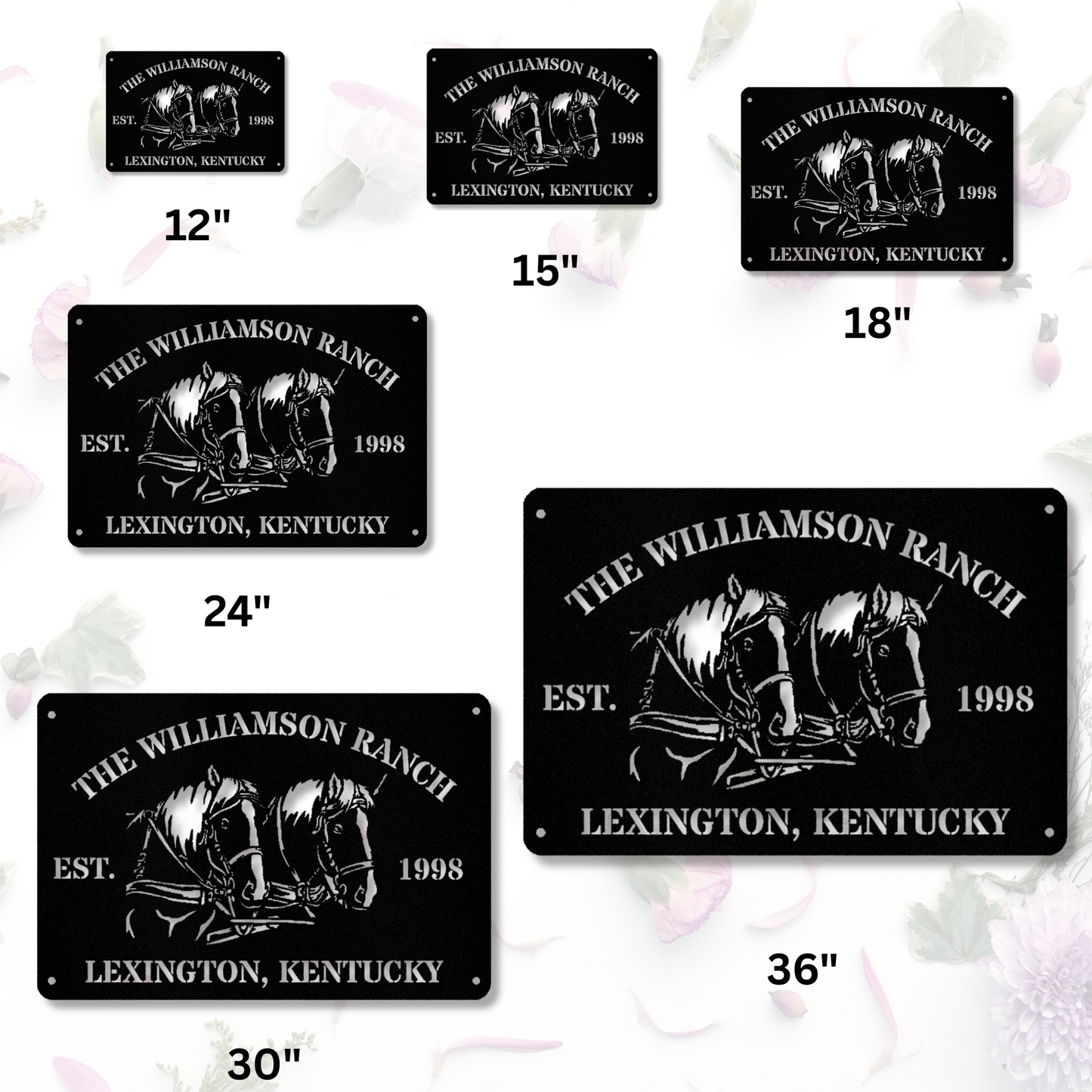 Horse Ranch Metal Sign, Farmhouse Established Sign, Farmhouse Wall Hanging Sign, Established Metal Sign, Grandad Father's Day Gift