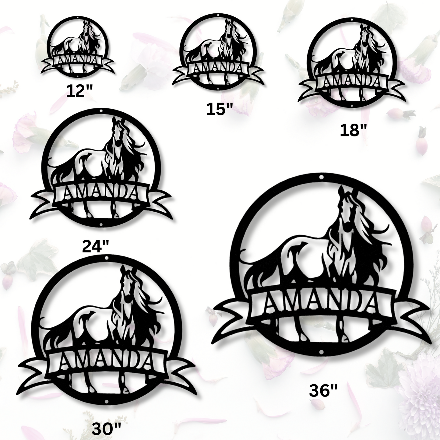 Custom Majestic Horse Steel Sign, Personalized Majestic Horse Metal Sign, Birthday Gift For Horse Lover, Living Room Decor, Indoor Wall Hanging.