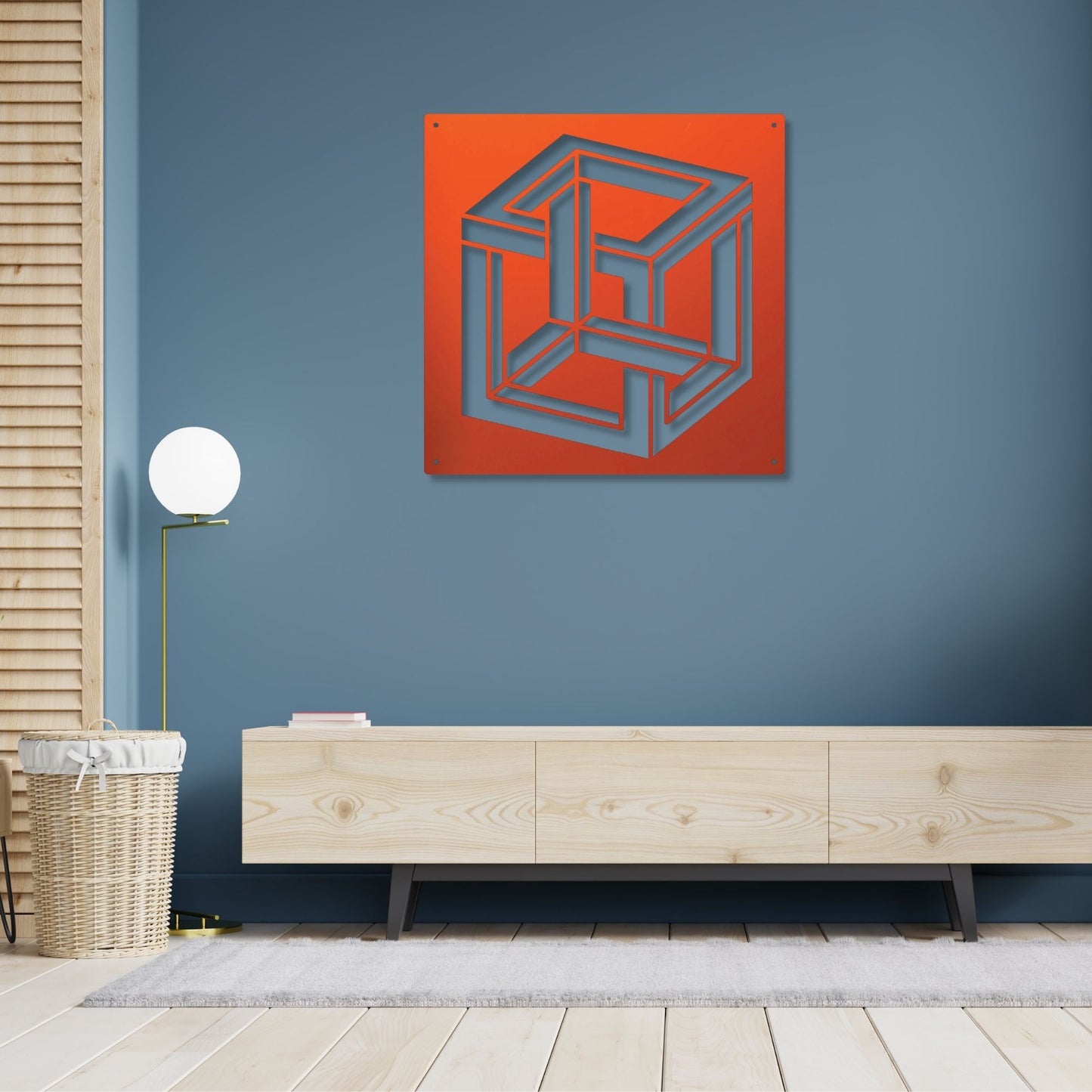 Geometric Metal Wall Sign, Geometric Wall Art, Modern Metal Wall Decor, Abstract Metal Sign, Contemporary Home Decor Gift