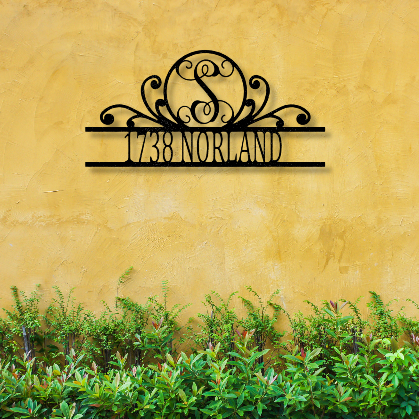 Scroll Family Name - Metal Steel Sign