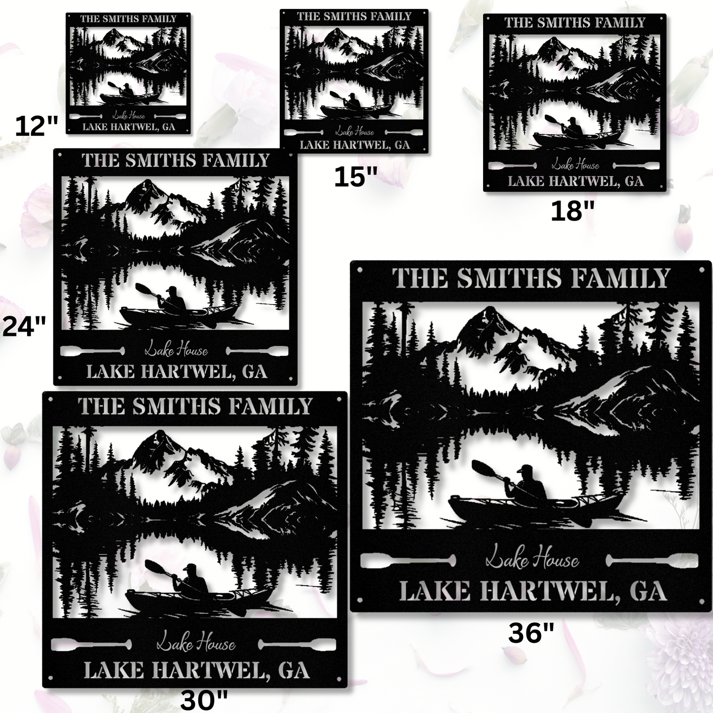 Custom Lake House Metal Sign Wall, Forest Lake Sign, Personalized Lake House Name Sign,Camping Metal sign,Lake House Decor