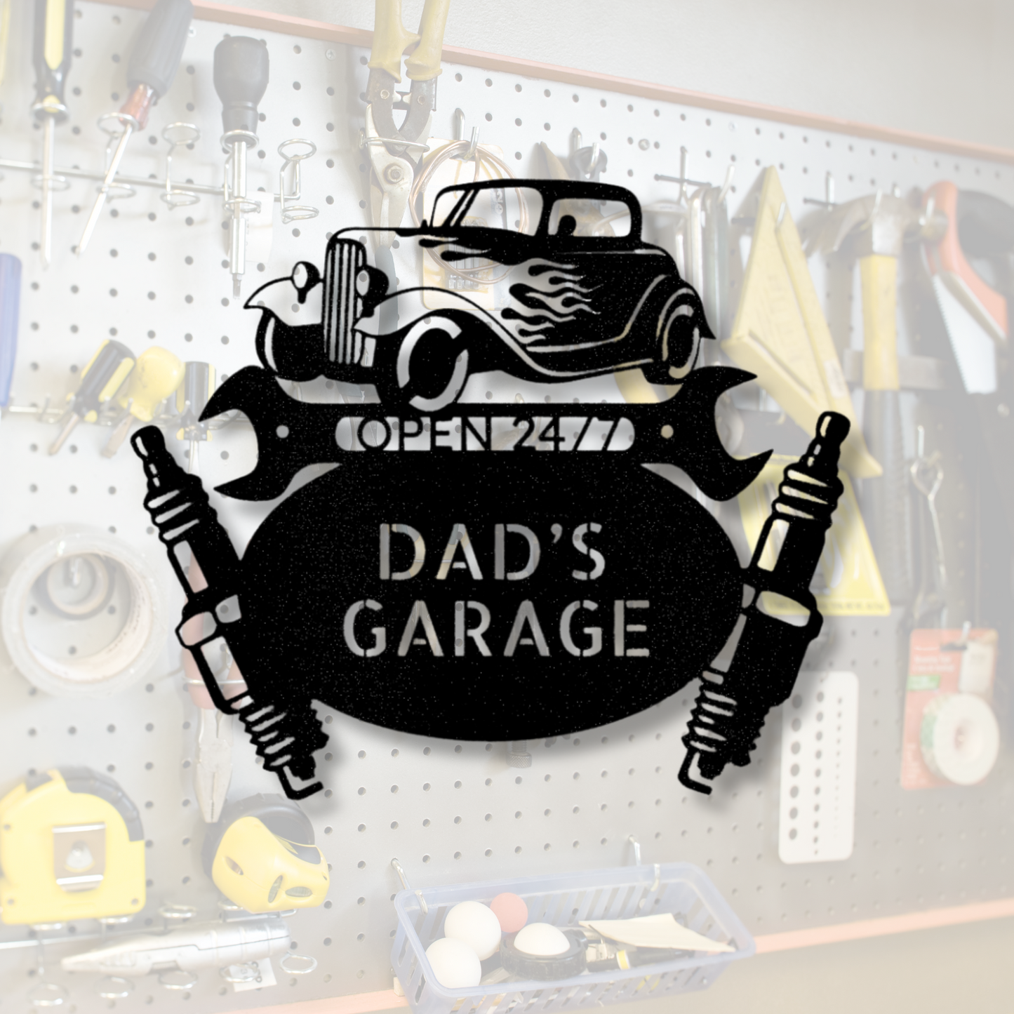 Custom Hot Rod Mechanic Metal Sign, Father's Day Gift, Garage Man Cave Decor, Gift for Car Enthusiasts, Automotive Wall Art, Mechanic Gift