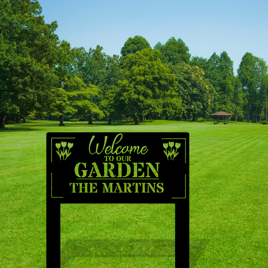 Custom Garden Stake,Metal Garden Sign,Personalized Garden Stake,Metal Yard Sign,Yard Decor,Harvest Garden Decor