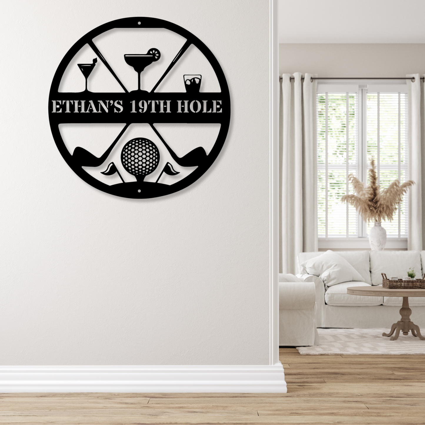 Custom Golf 19th Hole Metal Sign, Personalized Golf Gift, Custom Bar Sign, Golfer Man Cave Decor, 19th Hole Golfer Sign