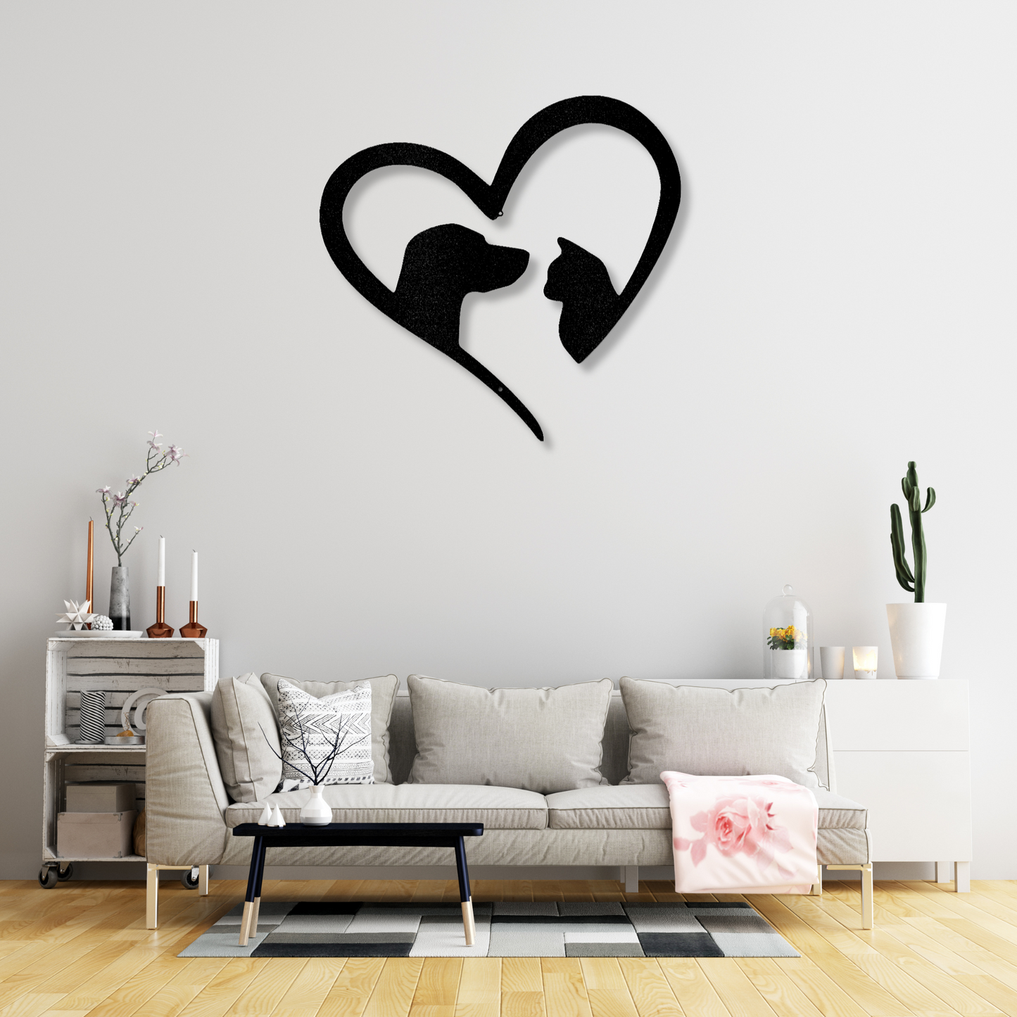 Pet Love Metal Sign, Pet Lover Wall Art, Animal Wall Decor, Metal Pet Sign, Custom Pet Gift, Home Decor for Pet Lovers, Cat Dog Love Sign