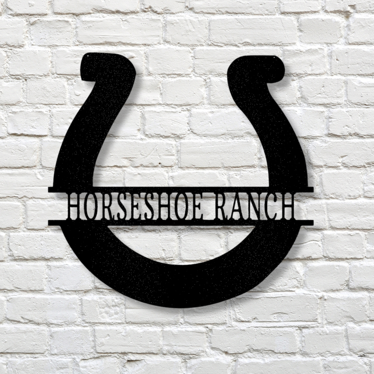 Custom Simple Horseshoe Metal  Sign, Personalized Horseshoe Monogram, Birthday Gift For Horse Lover, Meaningful Gift, Son To Dad Gift, Gift From Son, Housewarming Decor, Outdoor Hanging.
