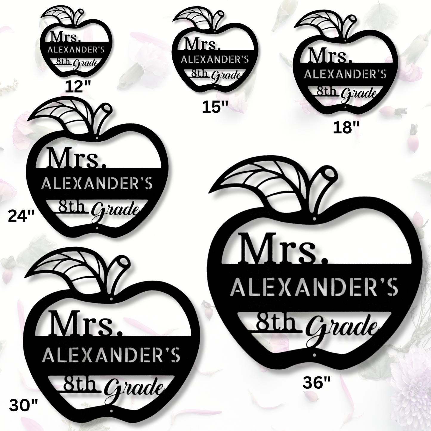 Personalized Teacher Appreciation Metal Steel Sign, Custom Name Gift For Junior School Teacher, Student To Teacher Gift, Meaningful Gift, Housewarming Wall Decor.