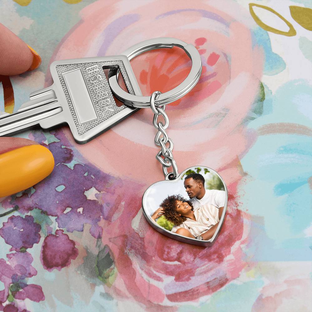 Heart Keychain custom picture