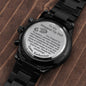 Personalized Stepped Up Dad Watch, Gift from Stepdaughter, Bonus Dad Custom Watch Engraved Custom Watch, Stepdad Christmas or Birthday Gift
