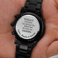 Custom Bonus Son Wedding Watch, Gift For Son In Law on Wedding Day, Personalized Wedding Watch for Bonus Son
