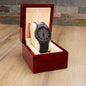 Custom Bonus Son Wooden Watch, Wedding Gift For Son In Law, Personalized Wedding Watch