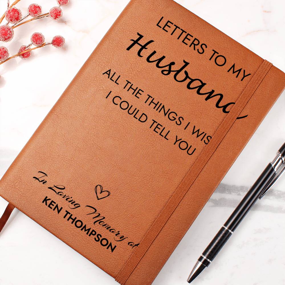 Loss of Husband Memorial Journal, Husband In Heaven Gift, Husband Remembrance Journal, Sympathy Gift for Loss Of Partner, Grief Journal Letters to Husband