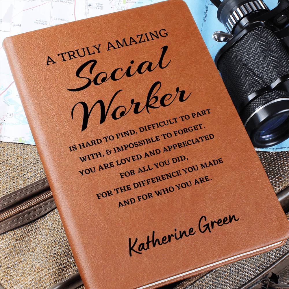 Custom A Social Worker Retiring Gift Journal, Social Worker Keepsake, Unique Retirement Journal, Gift for Social Workers of Both Genders