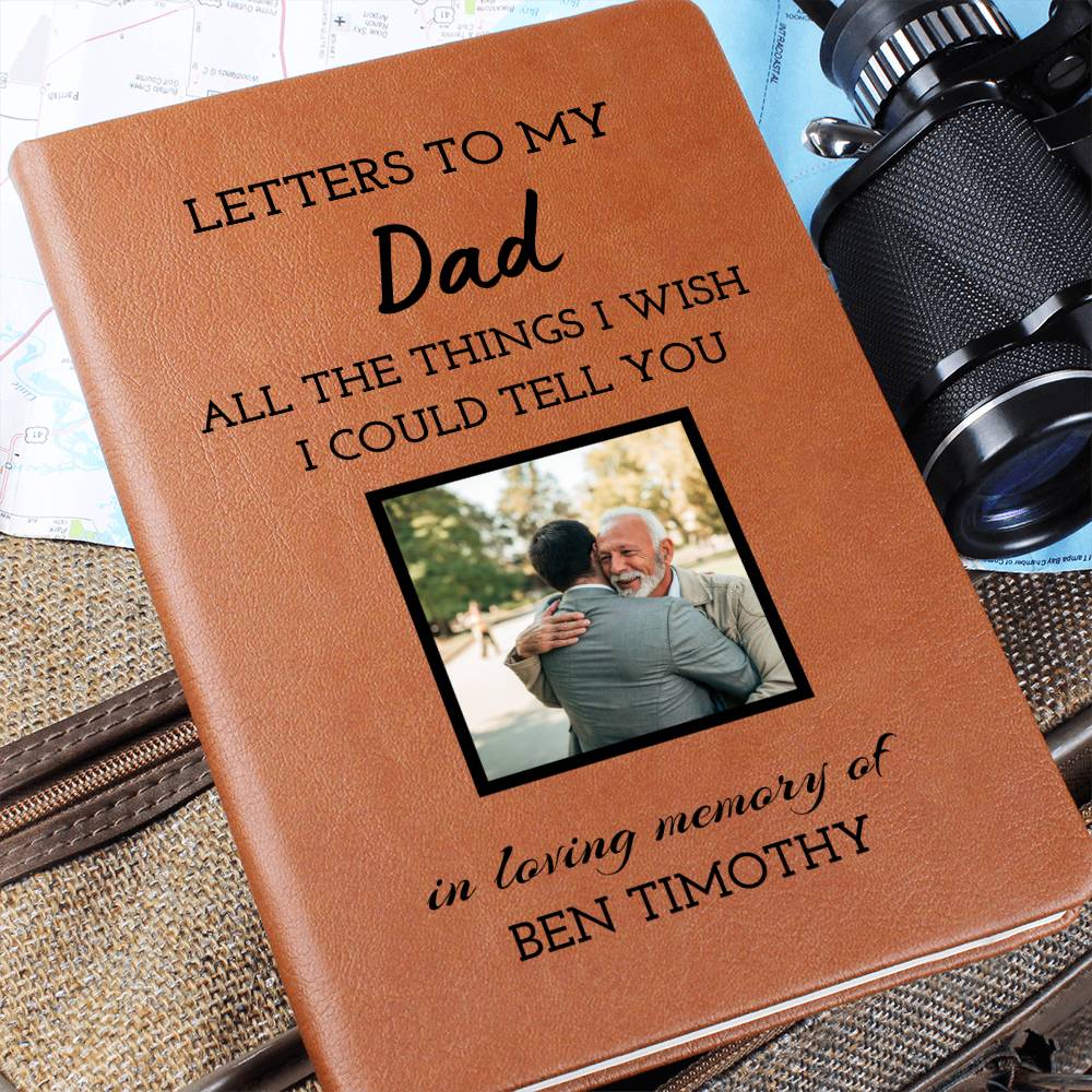 Loss of Dad Photo Memorial Journal, Father In Heaven Gift, Dad Remembrance Photo Journal, Sympathy Gift, Grief Journal Letters to Dad
