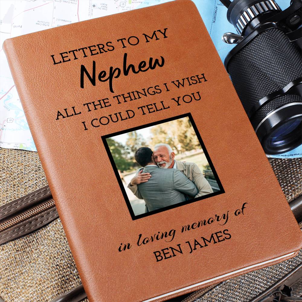 Nephew Remembrance Photo Journal, Nephew In Heaven Gift, Loss of Nephew Memorial Picture Journal, Sympathy Gift, Grief Journal Letters to Nephew