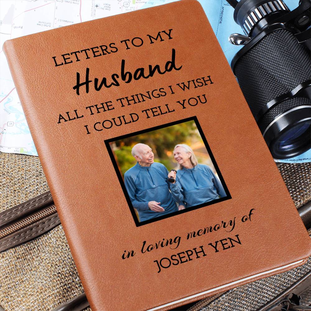 Loss of Husband Gift, Photo Memorial Journal, Letters to Husband Grief Journal, Husband Memorial Gift, Sympathy Gift for Widow