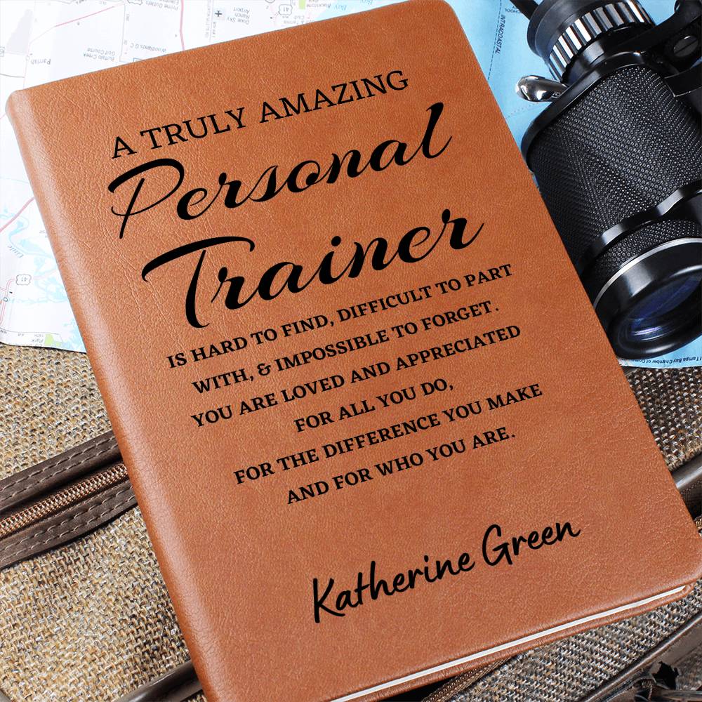 Personalized Personal Trainer Journal, Difference Maker Journal, Custom Name Leather Journal, Gift For a Personal Trainer, Appreciation Gift, Birthday Gift