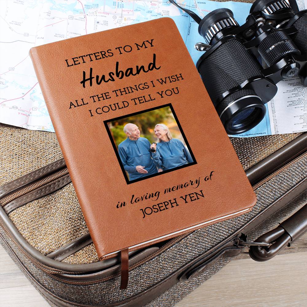 Loss of Husband Gift, Photo Memorial Journal, Letters to Husband Grief Journal, Husband Memorial Gift, Sympathy Gift for Widow