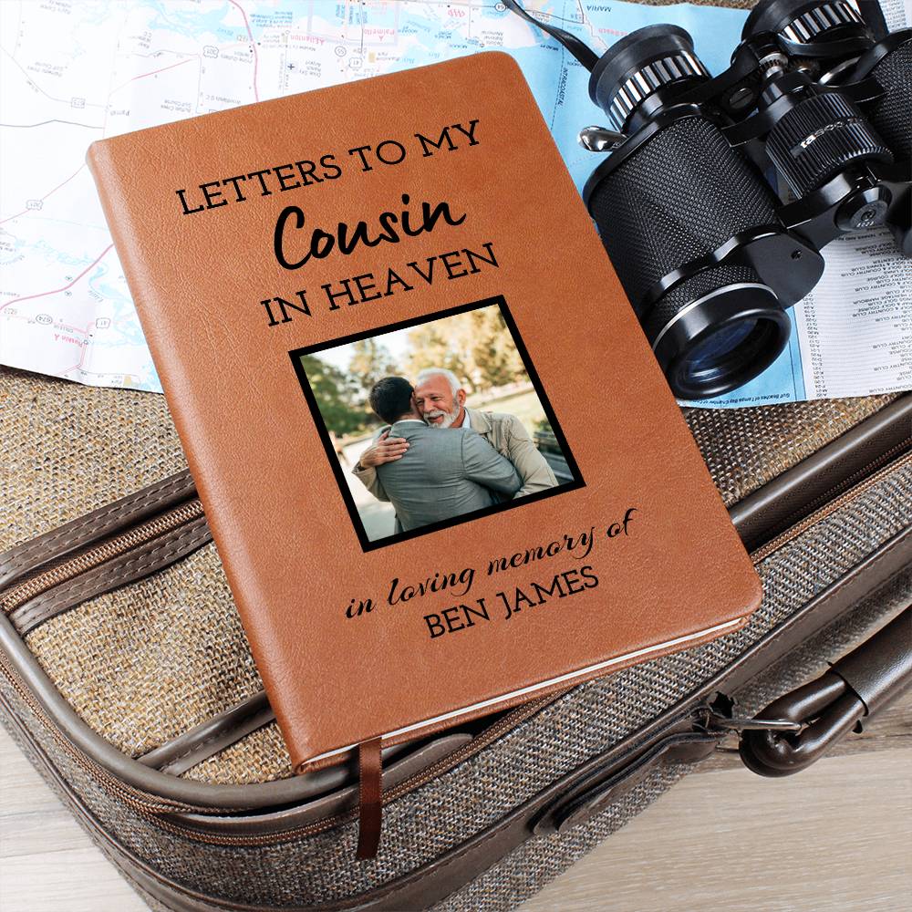 Cousin Remembrance Photo Journal, Cousin In Heaven Gift, Loss of a Cousin Memorial Photo Journal, Sympathy Gift, Grief Journal Letters to Cousin