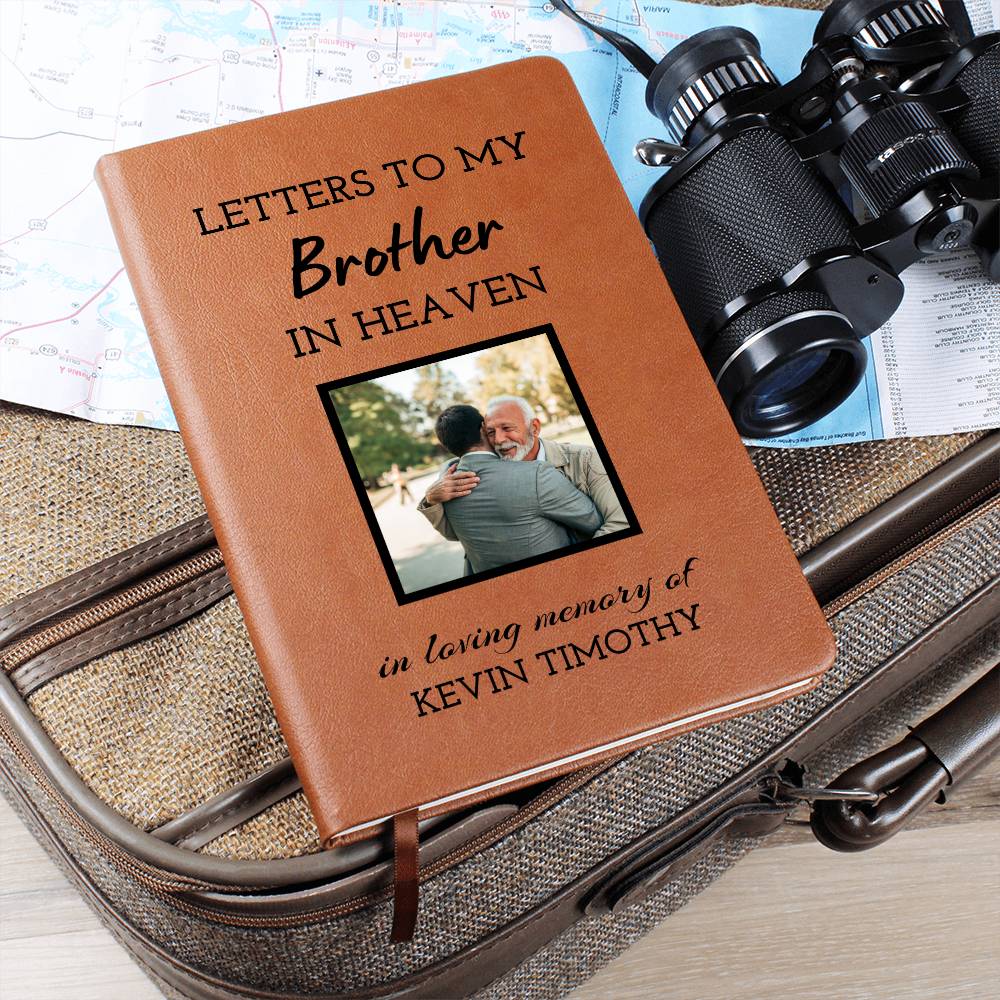 Loss of Brother Photo Memorial Journal, Brother In Heaven Gift, Brother Remembrance Picture Journal, Sympathy Gift, Grief Journal Letters to Brother
