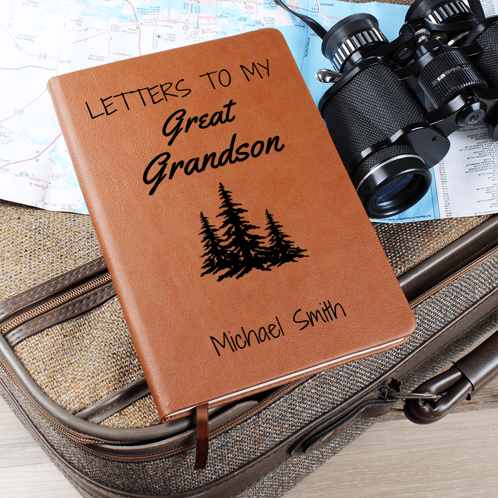 Letters To My Great Grandson Journal As I Watch You Grow, Legacy Journal to Grandchildren, Personalized Great Grandson Journal