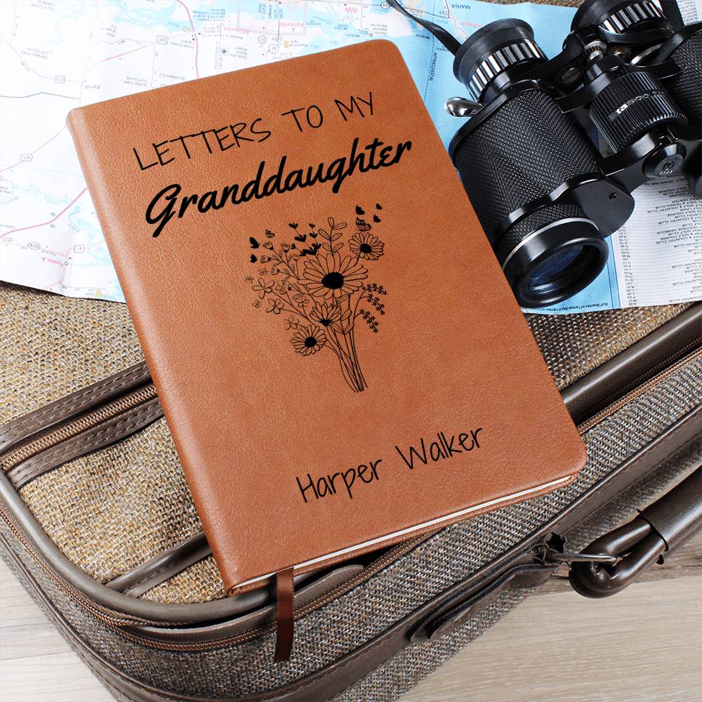 To My Granddaughter Leather Journal, Letters To My Granddaughter Leather Journal, Birthday or Christmas Gift from Grandma, Keepsake for Grandkids,