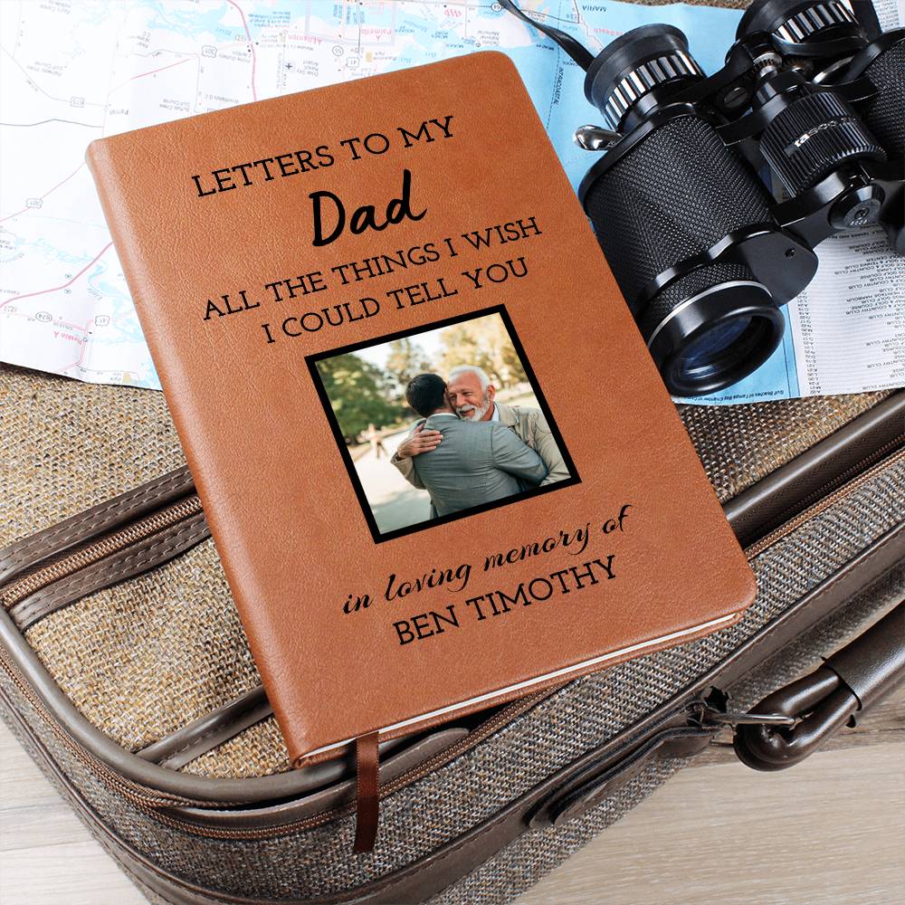 Loss of Dad Photo Memorial Journal, Father In Heaven Gift, Dad Remembrance Photo Journal, Sympathy Gift, Grief Journal Letters to Dad