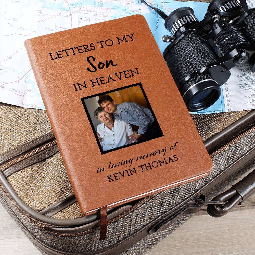 Loss of Son Photo Memorial Journal, Son In Heaven Gift, Son Remembrance Photo Journal, Sympathy Gift, Grief Journal Letters to Son