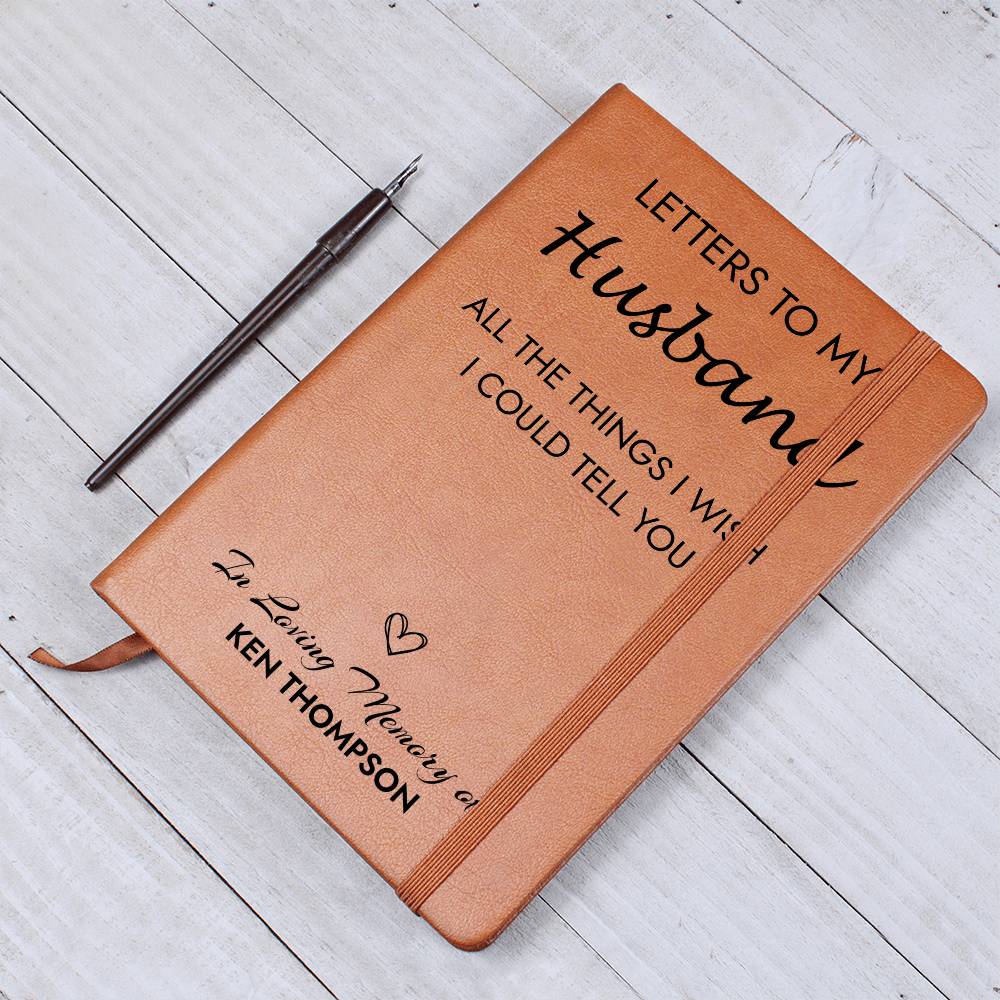 Loss of Husband Memorial Journal, Husband In Heaven Gift, Husband Remembrance Journal, Sympathy Gift for Loss Of Partner, Grief Journal Letters to Husband