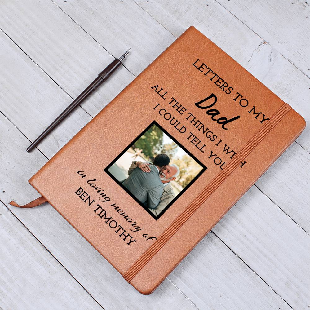 Loss of Dad Photo Memorial Journal, Father In Heaven Gift, Dad Remembrance Photo Journal, Sympathy Gift, Grief Journal Letters to Dad