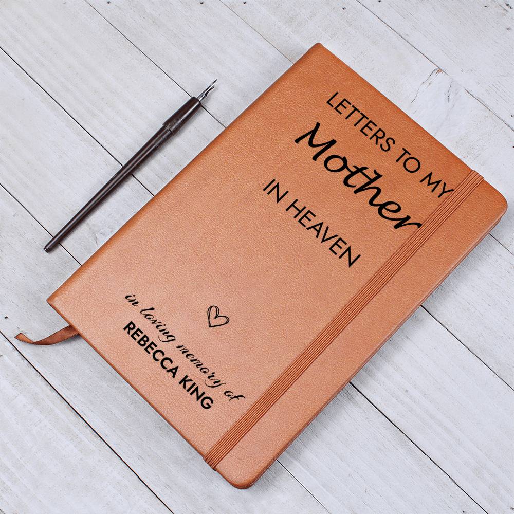Mother Remembrance Leather Journal, Mom In Heaven Gift, Loss of Mother Memorial Journal, Sympathy Gift for Loss Of Mother, Grief Journal Letters