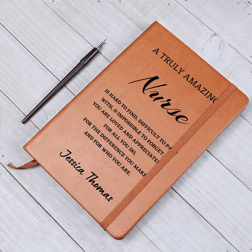 Personalized Nurse Journal, Difference Maker Journal, Custom Name Leather Journal, Gift for a Registered Nurse, Appreciation Gift, Birthday Gift