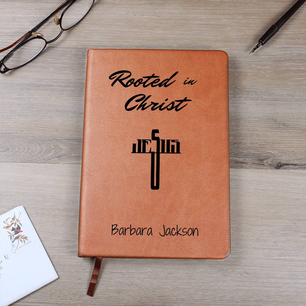 Personalized Prayer Journal, Rooted In Christ Jesus Journal, Bible study Journal, Christian Gifts, Devotional Notebook, Religious Gifts, Custom Journal Notebook