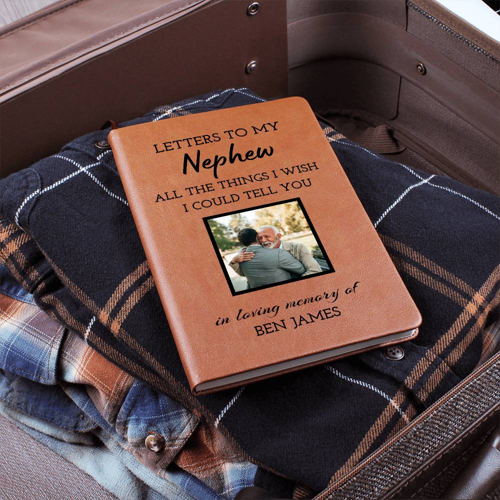 Nephew Remembrance Photo Journal, Nephew In Heaven Gift, Loss of Nephew Memorial Picture Journal, Sympathy Gift, Grief Journal Letters to Nephew