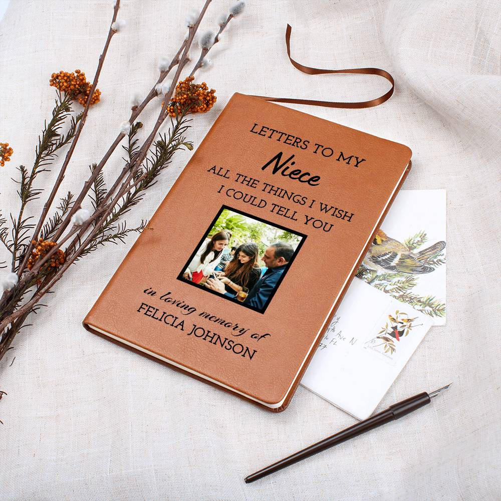 Niece Remembrance Photo Journal, Niece In Heaven Gift, Loss of Niece Memorial Picue Journal, Sympathy Gift, Grief Journal Letters to Niece