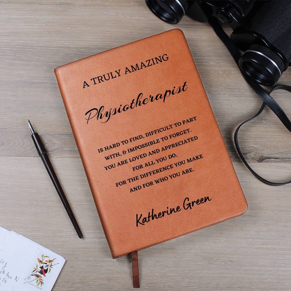 Personalized Physiotherapist Journal, Difference Maker Journal, Custom Name Leather Journal, Gift for a Physiotherapist, Appreciation Gift, Birthday Gift