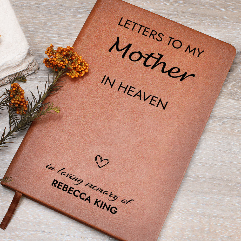 Mother Remembrance Leather Journal, Mom In Heaven Gift, Loss of Mother Memorial Journal, Sympathy Gift for Loss Of Mother, Grief Journal Letters