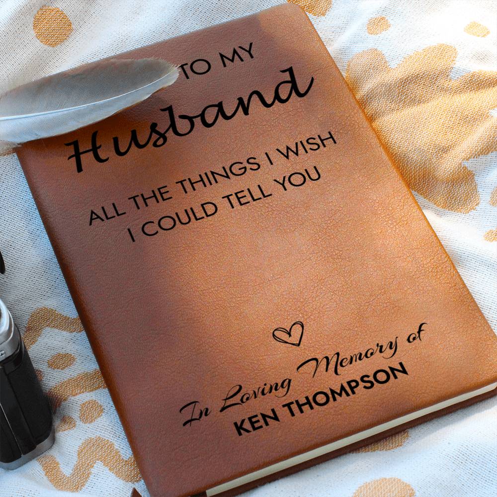 Loss of Husband Memorial Journal, Husband In Heaven Gift, Husband Remembrance Journal, Sympathy Gift for Loss Of Partner, Grief Journal Letters to Husband