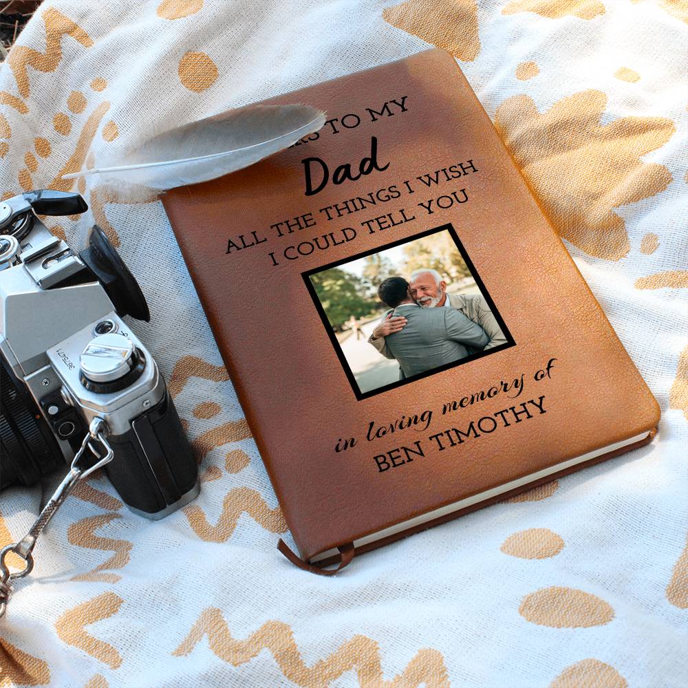 Loss of Dad Photo Memorial Journal, Father In Heaven Gift, Dad Remembrance Photo Journal, Sympathy Gift, Grief Journal Letters to Dad