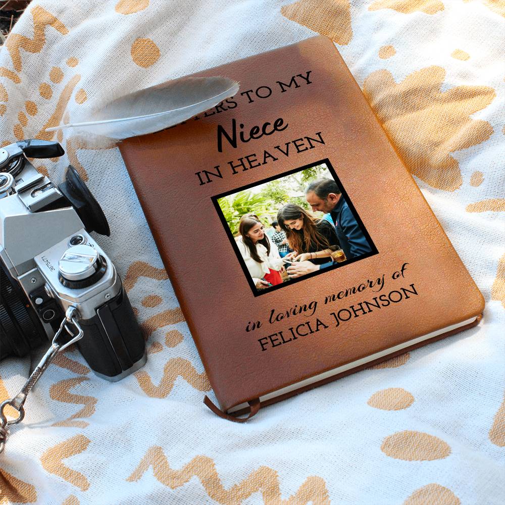 Loss of Niece Photo Memorial Journal, Niece In Heaven Gift, Niece Remembrance Picture Journal, Sympathy Gift, Grief Journal Letters to Niece
