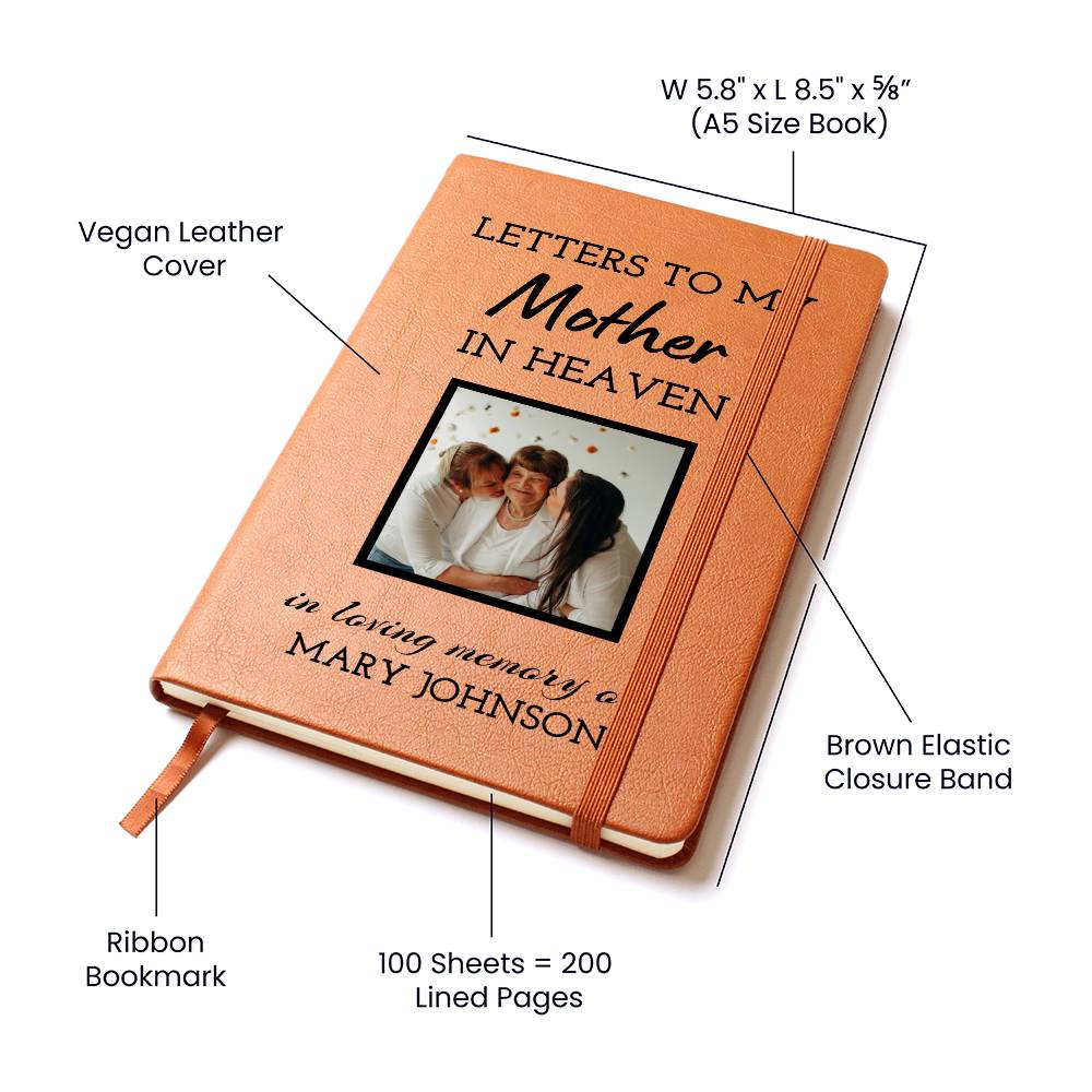 Loss of Mother Photo Memorial Gift Journal, Mom Loss Grief Journal, Letters to My Mom in Heaven Sympathy Gift, Loss of Mother Gift