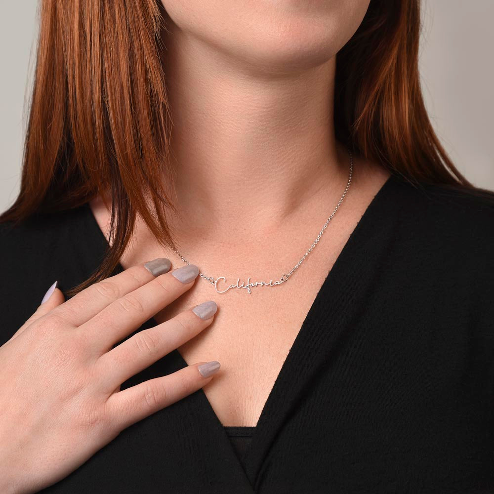Gift for a Dental Hygienist, Difference Maker Signature Style Name Necklace Gift, Personalized Dental Hygienist Necklace, Appreciation Gift