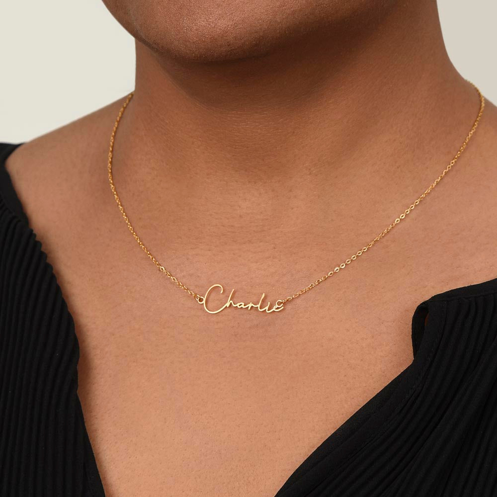 New Job Gift Signature Style Name Necklace Gift, To A New Police Officer Name Necklace,Police Academy Graduation Gift, New Officer Appreciation Gift