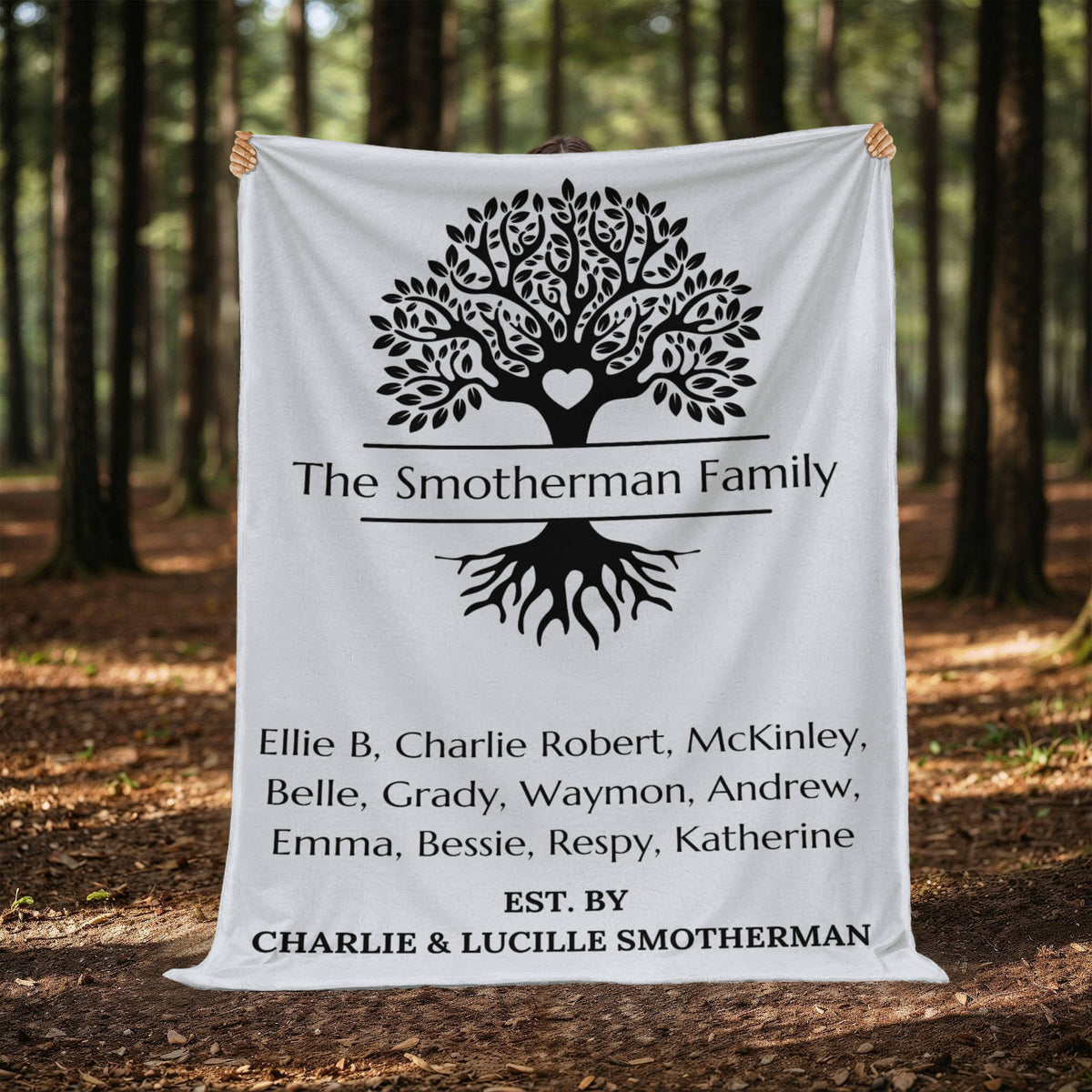 Family Tree Mink Blanket