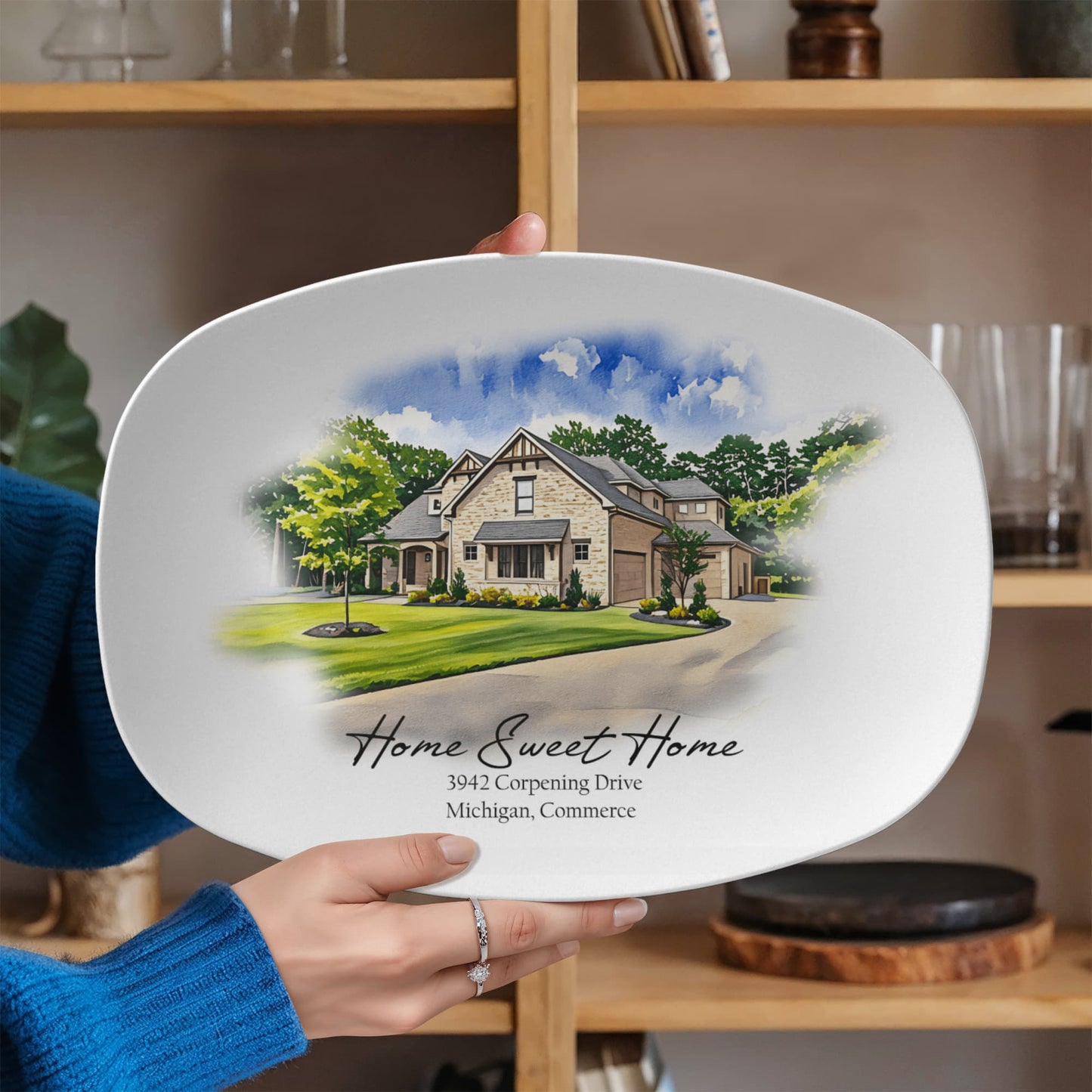 Custom Home Portrait Decorative Ceramic Plate