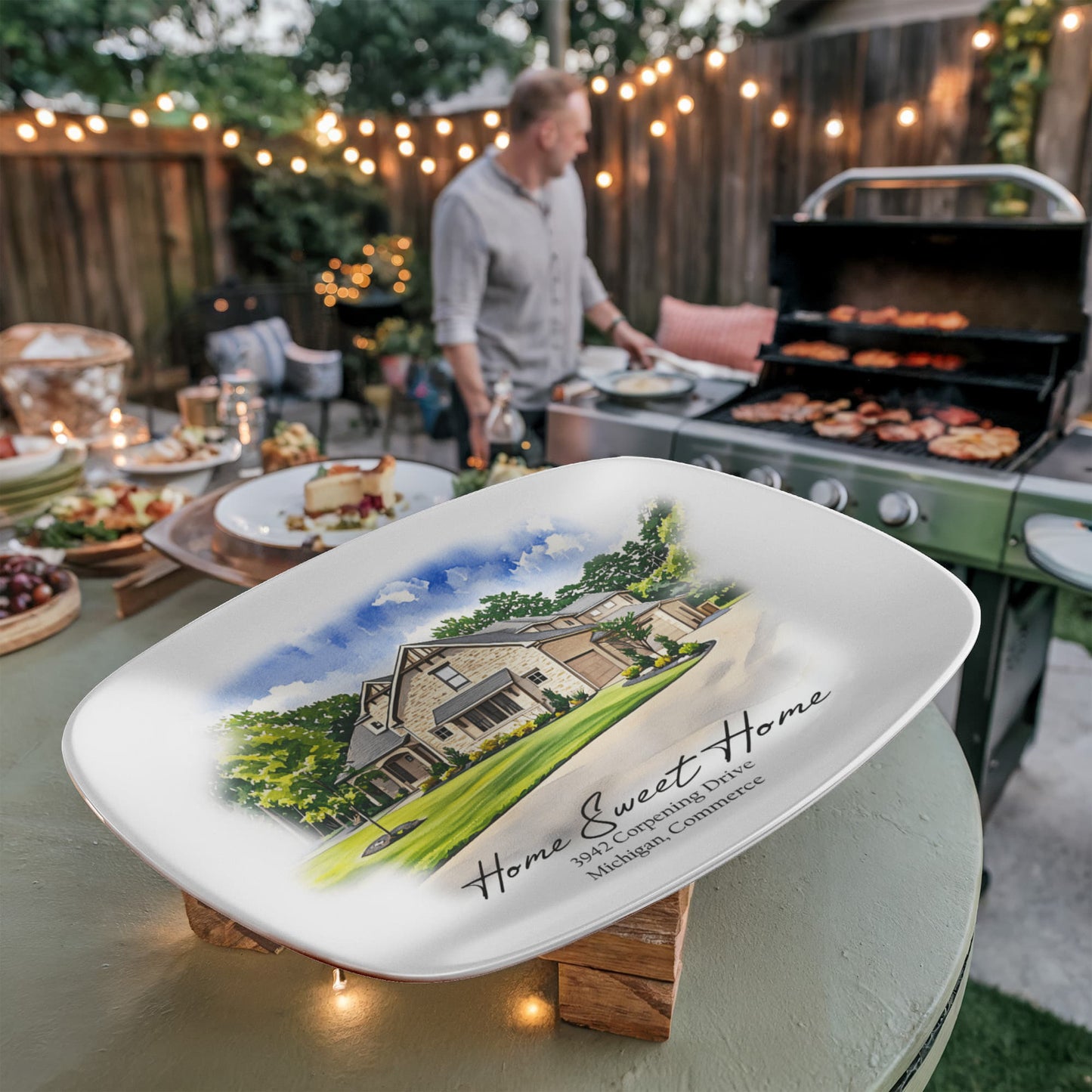 Custom Home Portrait Decorative Ceramic Plate
