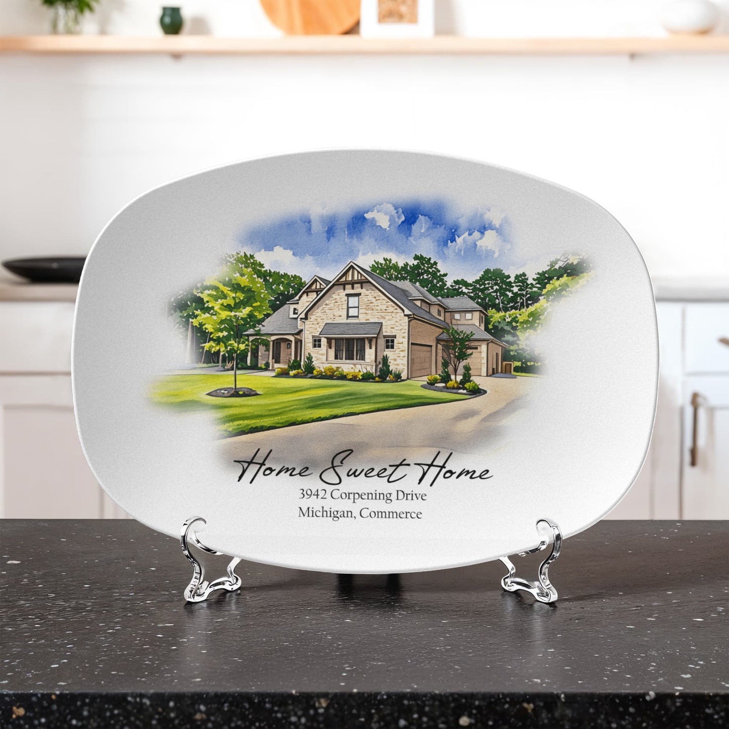 Custom Home Portrait Decorative Ceramic Plate
