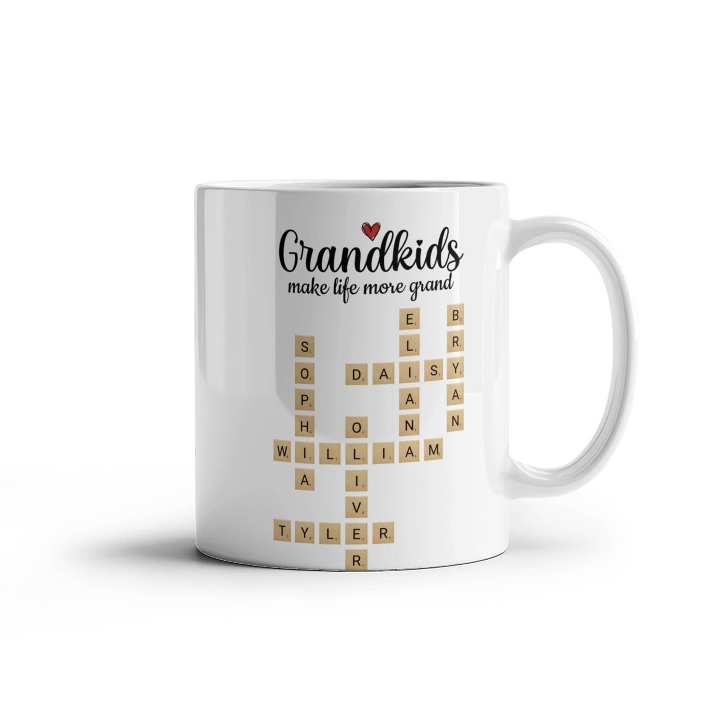 Grandkids Make Life More Grand Crossword Personalized Mug